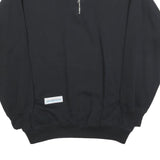 JOY SPORTSWEAR Mens Black Half Zip Sweatshirt M Cotton Blend Casual Pullover