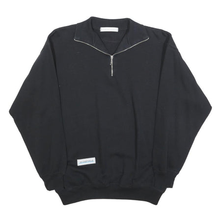 JOY SPORTSWEAR Mens Black Half Zip Sweatshirt M Cotton Blend Casual Pullover
