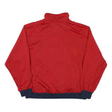 WILSON Mens Red & Navy Zip Jacket L Polyester Blend Plain Sport Casual
