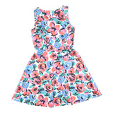 TOMMY HILFIGER Womens White Floral Cotton Blend Day Dress Sleeveless S Summer