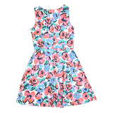 TOMMY HILFIGER Womens White Floral Cotton Blend Day Dress Sleeveless S Summer