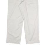 TOMMY HILFIGER Mens White Classic Straight Cotton Trousers W38 L30 Casual