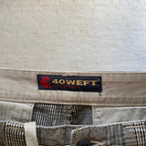 40 Weft Checked Trousers - 31W UK 12 Brown Cotton