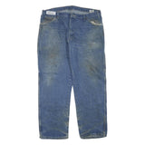CARHARTT Mens Blue Regular Straight Denim W36 L30 Workwear Zip Closure Jeans