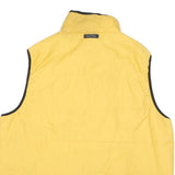 NAUTICA Mens Yellow & Navy Quilted Gilet L Polyester Blend Zip Padded Vest