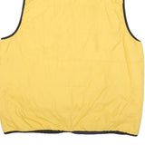 NAUTICA Mens Yellow & Navy Quilted Gilet L Polyester Blend Zip Padded Vest