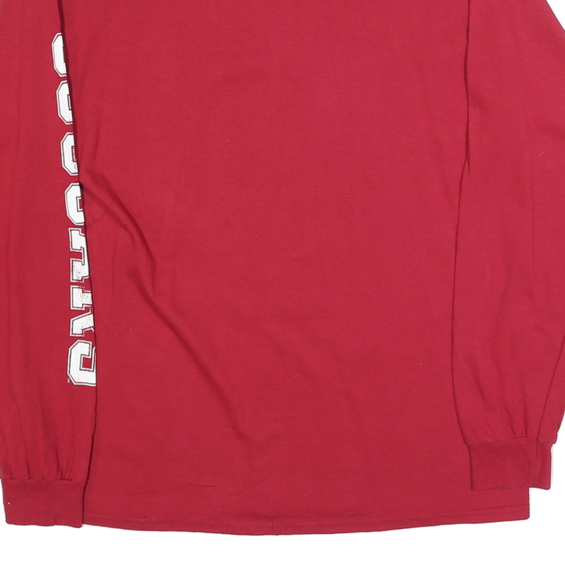 FANATICS Mens Red Washington State Graphic Long Sleeve Crew Neck T-Shirt L