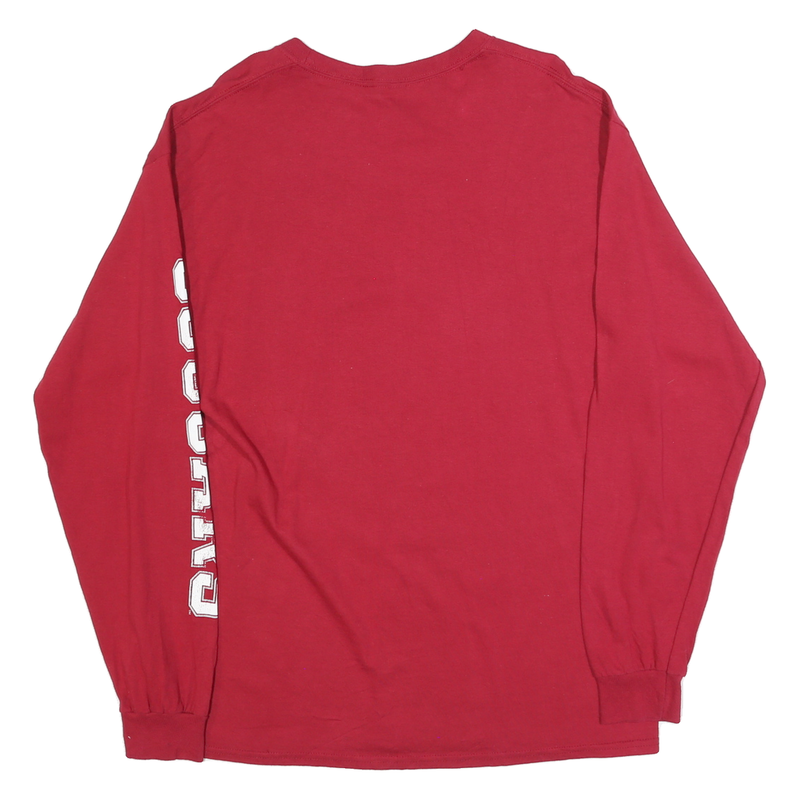 FANATICS Mens Red Washington State Graphic Long Sleeve Crew Neck T-Shirt L