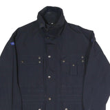 Mens Navy Jacket M Polyester Blend Plain Zip Security Style Securitas Logo