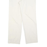 DOCKERS Mens Cotton Blend White Regular Straight Trousers W33 L32 Casual Comfort