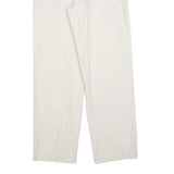 DOCKERS Mens Cotton Blend White Regular Straight Trousers W33 L32 Casual Comfort