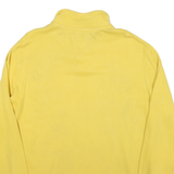 TOMMY HILFIGER Mens Yellow Plain Cotton Blend Pullover Crew Neck Jumper L Casual