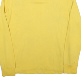 TOMMY HILFIGER Mens Yellow Plain Cotton Blend Pullover Crew Neck Jumper L Casual