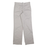 DICKIES Mens Cotton Blend Beige Regular Straight Trousers W28 L30 Workwear Zip