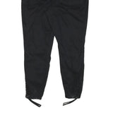 LANE BRYANT Womens Cotton Blend Black Relaxed Tapered Trousers W34 L27