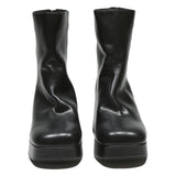 CHARLES & KEITH Womens Leather Black Platform Ankle Boots UK 4 Stylish