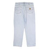 CARHARTT Mens Jeans Blue Relaxed Straight Denim Light W35 L30 Workwear