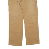DICKIES Mens Regular Fit Beige Cotton Blend Trousers W36 L32 Zip Casual Workwear