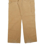 DICKIES Mens Regular Fit Beige Cotton Blend Trousers W36 L32 Zip Casual Workwear