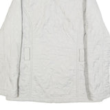 BARBOUR Womens White Quilted Jacket UK 10 Polyamide Zip Lightweight