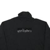 DKNY Womens Black Cotton Blend Turtleneck XL Sport Logo Sweatshirt Pullover