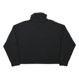 DKNY Womens Black Cotton Blend Turtleneck XL Sport Logo Sweatshirt Pullover
