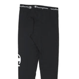 CHAMPION Womens Joggers Black Stretch Slim Skinny S W27 L26 Logo Print