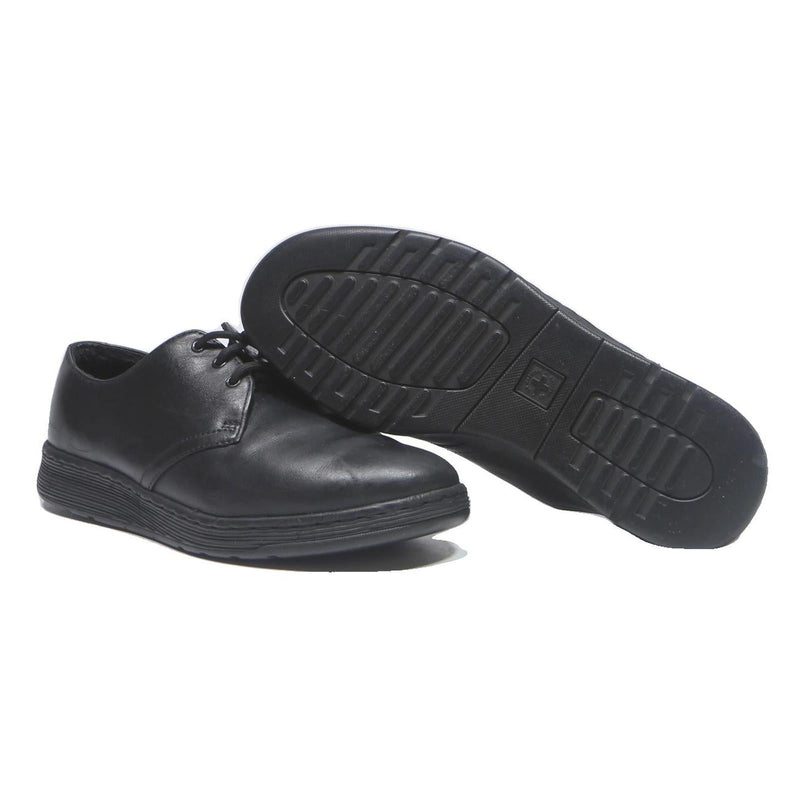 DR MARTENS Cavendish Women's Black Leather Lace-Up Shoes UK 7