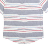 TOMMY HILFIGER Mens Blue & Red Striped Shirt M Cotton Blend Casual Summer