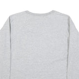 CHAMPION Mens Grey Cotton Blend Crew Neck M Logo Sweatshirt Casual Comfort