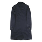 M&S Womens Black Coach Jacket Tailored S Polyester Blend Woven Plain Button