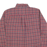 CHAPS Mens Red Plaid Shirt XL Button Down Cotton Blend Classic Fit Casual