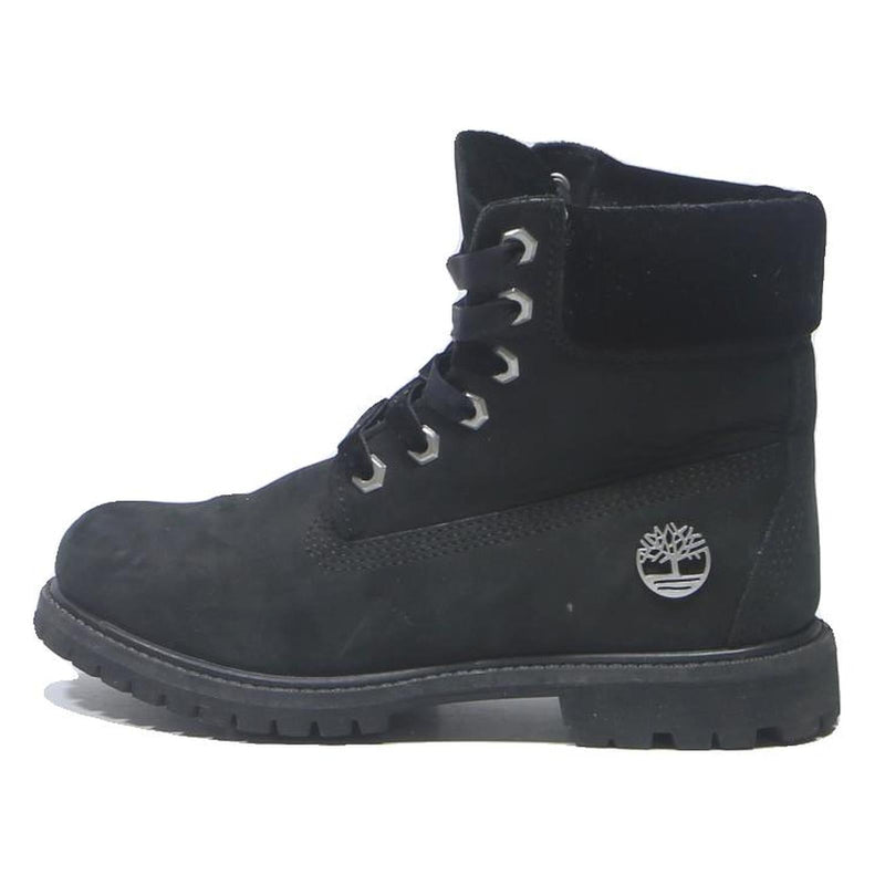 TIMBERLAND Womens Lace-Up Ankle Boots Black Leather UK 4 Durable Outdoor