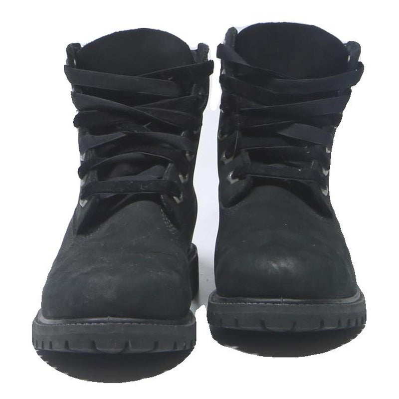 TIMBERLAND Womens Lace-Up Ankle Boots Black Leather UK 4 Durable Outdoor