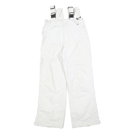 COLUMBIA Lined Girls White Relaxed Ski Trousers W26 L30 Adjustable Suspenders