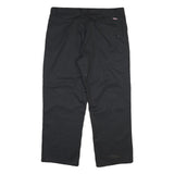 DICKIES Mens Cotton Blend Black Regular Fit Straight Leg Trousers W40 L30