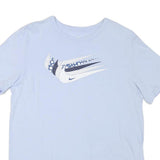 NIKE Mens Light Blue & Navy Blue Graphic T-Shirt M Short Sleeve Crew Neck Casual