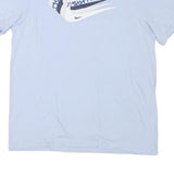 NIKE Mens Light Blue & Navy Blue Graphic T-Shirt M Short Sleeve Crew Neck Casual
