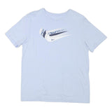 NIKE Mens Light Blue & Navy Blue Graphic T-Shirt M Short Sleeve Crew Neck Casual