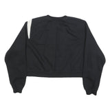 NIKE Womens Black Crop Sweatshirt XL Cotton Blend Crew Neck Casual Wear