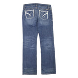 CRUEL DENIM Womens Regular Fit Blue Denim Jeans W32 L32 Stylish Contrast Stitch