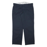 DICKIES Womens Cotton Blend Navy Regular Straight Trousers W38 L30 Workwear Zip