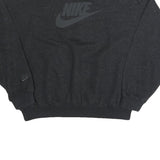 NIKE Womens Black Sweatshirt Crew Neck XL Cotton Blend Logo Pullover