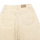 LEE Womens Shorts Beige Casual Plain XS W26 Summer Cotton Comfort