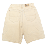 LEE Womens Shorts Beige Casual Plain XS W26 Summer Cotton Comfort