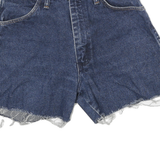 WRANGLER Womens Denim Blue Cut-Off Shorts S W26 Casual Summer