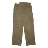 A PROPOS Mens Cotton Blend Green Regular Cargo Trousers W31 L32 Casual Workwear