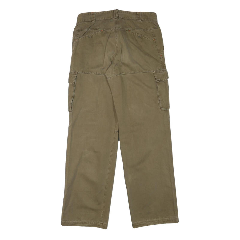 A PROPOS Mens Cotton Blend Green Regular Cargo Trousers W31 L32 Casual Workwear