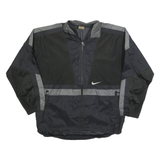 NIKE Womens Black & Grey Lightweight Polyester Blend Zip Jacket S Sporty Casual