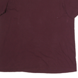 ADIDAS Mens Maroon Cotton Graphic T-Shirt L Short Sleeve Crew Neck Logo Print
